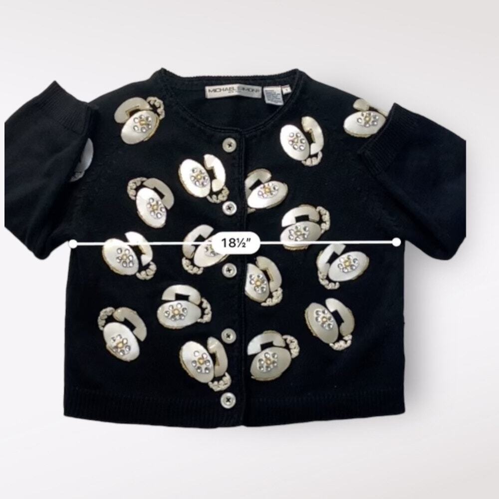 Michael Simon Vintage‎ 3/4 Sleeve Telephone Cardigan Size S - Picture 7 of 8